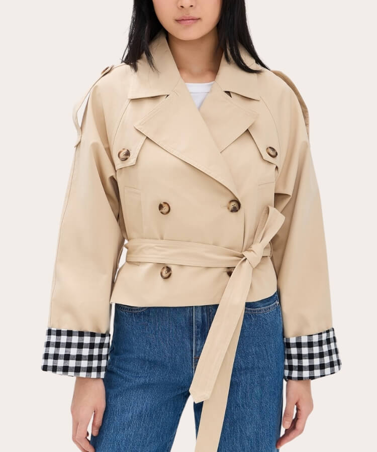 cropped trench coats