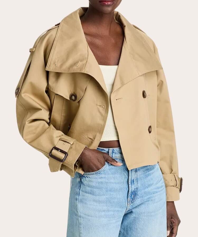 cropped trench coats