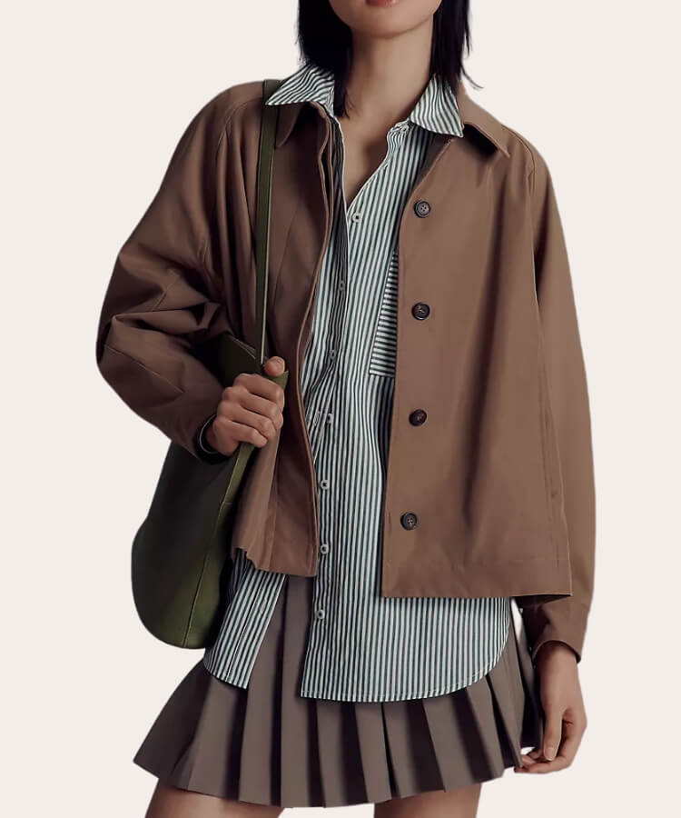 cropped trench coats