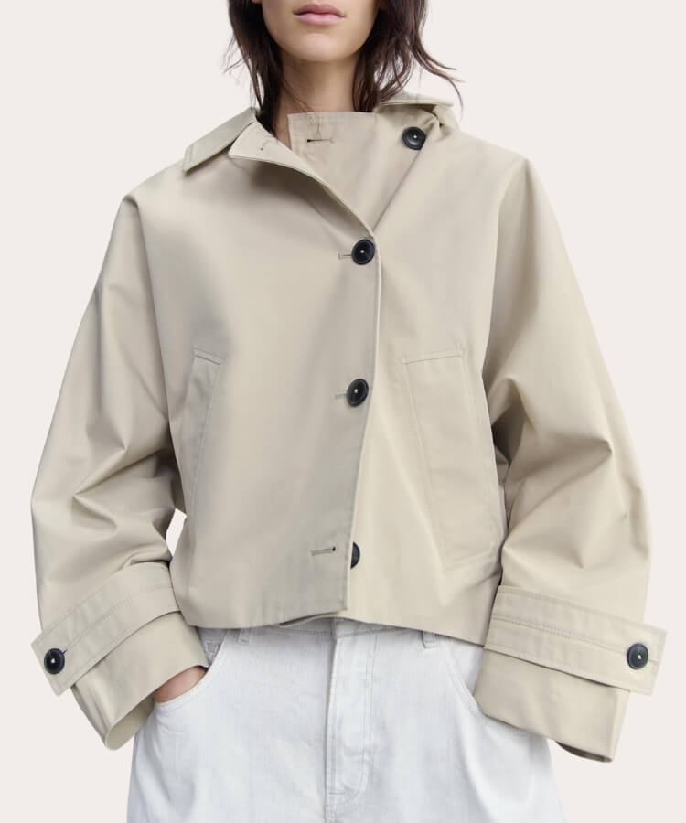 cropped trench coats