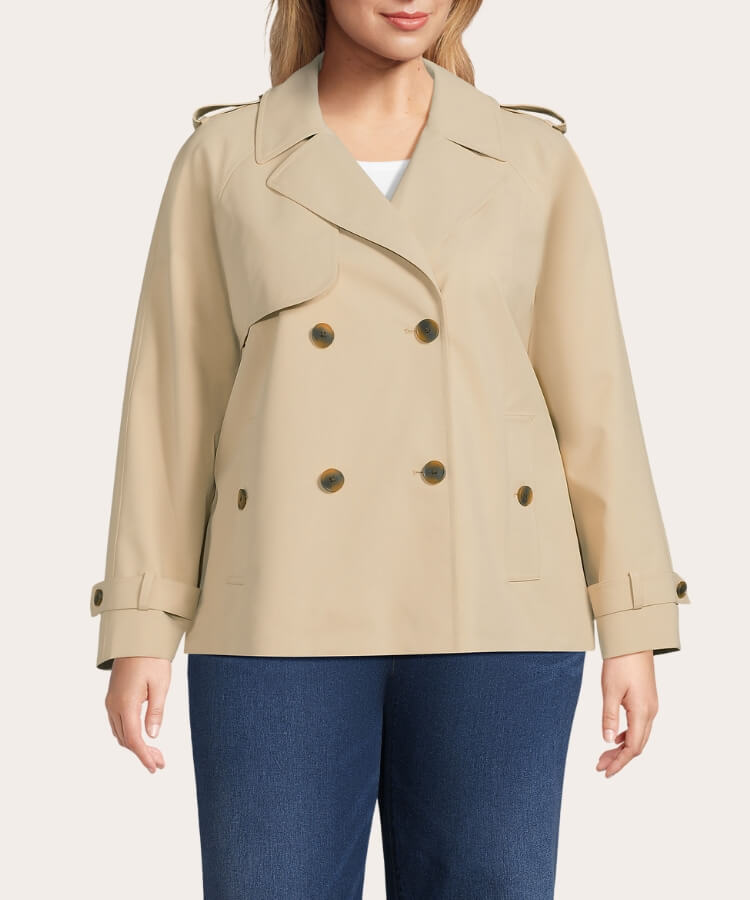 cropped trench coats