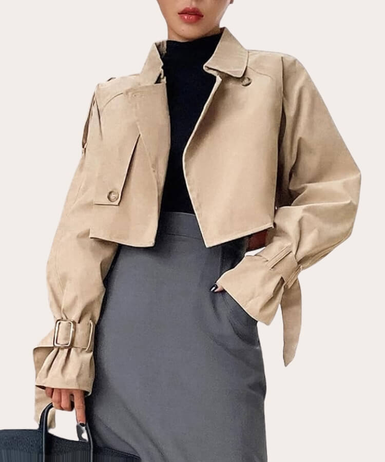 cropped trench coats