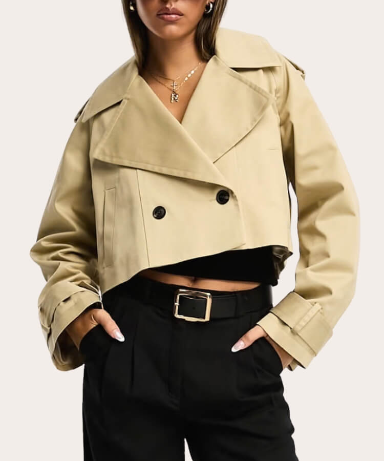 cropped trench coats