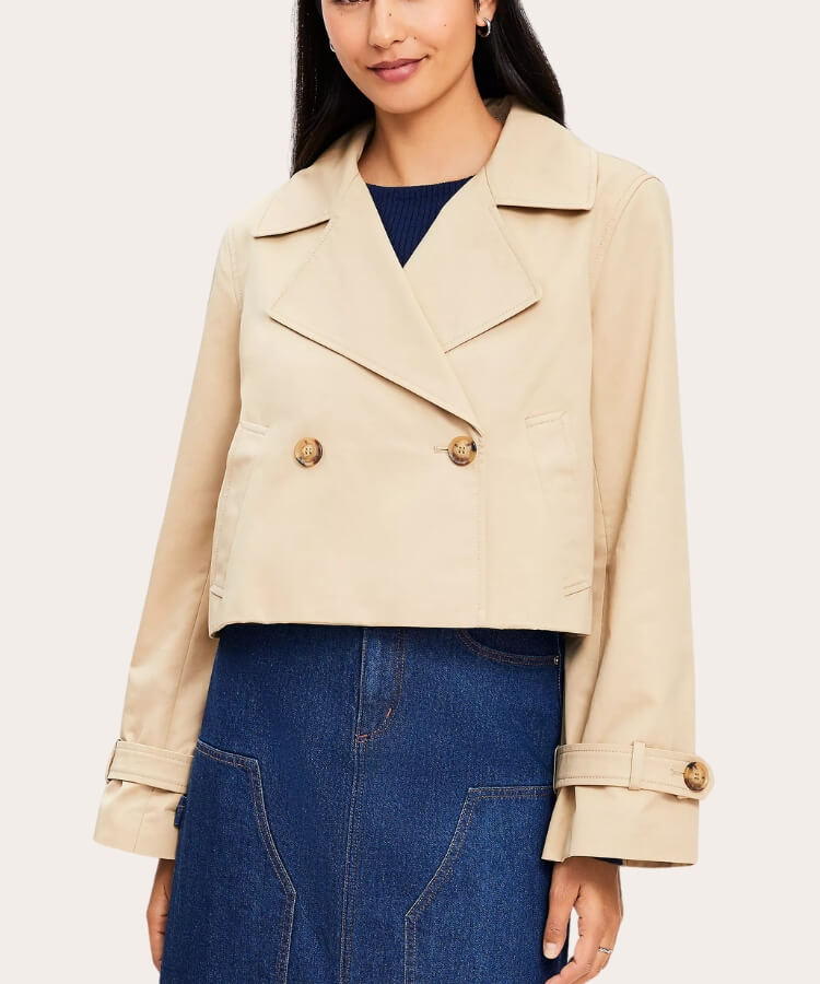 cropped trench coats