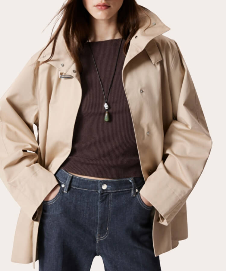 cropped trench coats