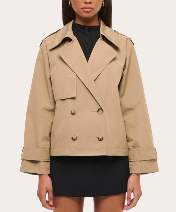 cropped trench coats