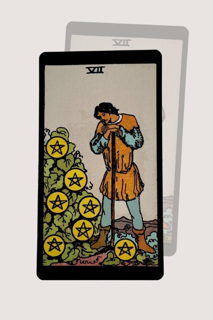 spring tarot reading seven of pentacles